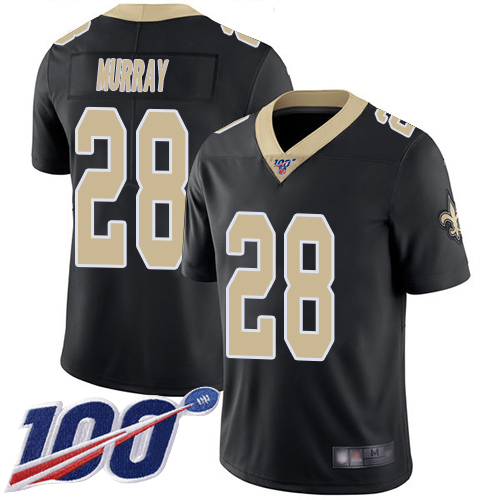 Men New Orleans Saints Limited Black Latavius Murray Home Jersey NFL Football #28 100th Season Vapor Untouchable Jersey->new orleans saints->NFL Jersey